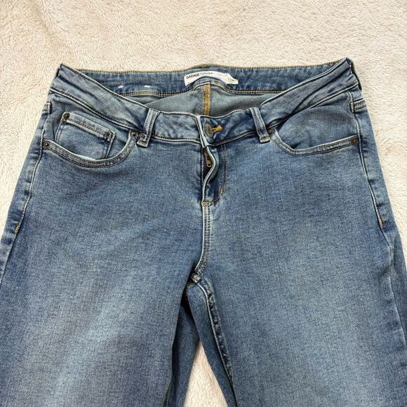Garage Denim Extreme Low Rise Flare Jeans Womens 11 30 Iris Blue Denim Casual - Picture 2 of 9